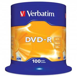 DVD-R Verbatim 4,7GB/100ks                                                      