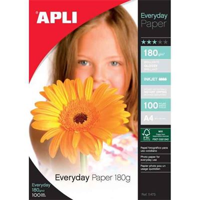 Fotopapier APLI A4 Everyday 180g 100 hárkov                                     