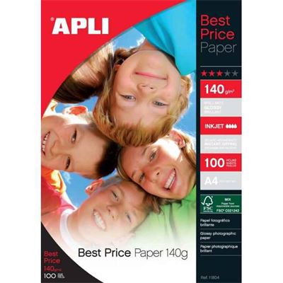 Fotopapier APLI A4 Best Price lesklý 140g 100 hárkov                            