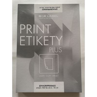 Etikety univerzálne 66x40 mm, biele, 100 hárkov                                 