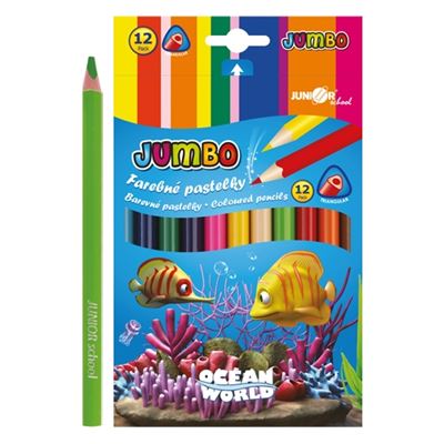 Sada trojhranných pasteliek Ocean World JUMBO /12 ks                            