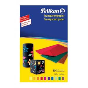 Farebný transparentný papier Pelikan 30x18cm /10 ks                             