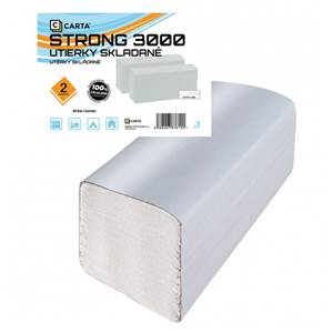 Skladané papierové uteráky ZZ 2-vrstvé CARTA strong biele                       