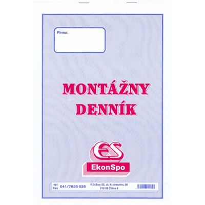 Montážny denník A4                                                              