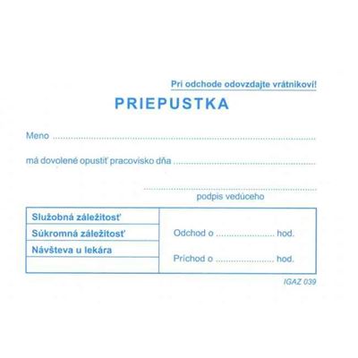 Priepustka A7                                                                   