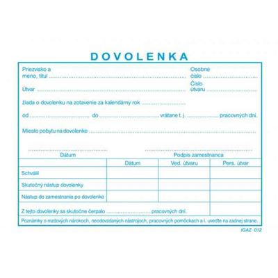 Dovolenka A6                                                                    