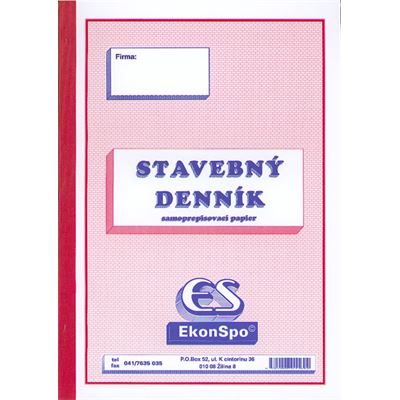 Stavebný denník samoprep.75 - strán                                             