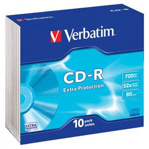 CD-R Verbatim 700MB Slim Box/10ks                                               