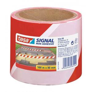 Výstražná páska nelepivá TESA Signal 80mmx100m červeno-biela                    