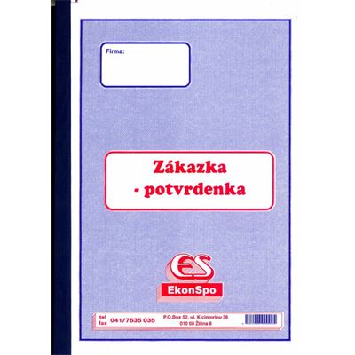 Kniha zákaziek s potvrdenkou (perforovaná)                                      