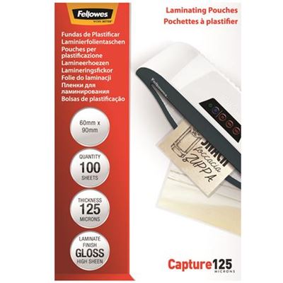 Laminovacia fólia Fellowes 60x90 mm, 125 mic.                                   