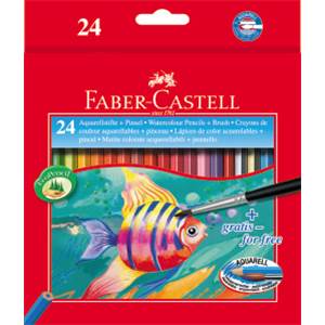 Sada šesťhranných akvarelových pasteliek Faber-Castell /24 ks                   