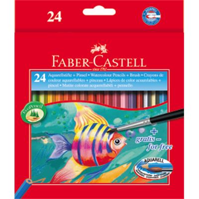 Sada šesťhranných akvarelových pasteliek Faber-Castell /24 ks                   