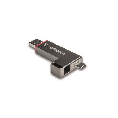 USB kľúč, 128GB, USB-A/C 3.2 Gen1, VERBATIM "Dual QuickStick"                   