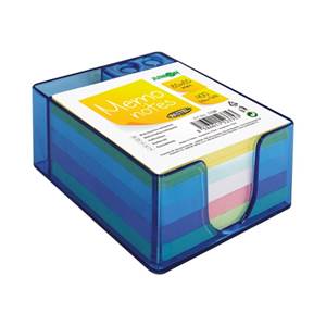 Blok kocka nelepená 85x85x45mm, farebná, plastová krabička                      