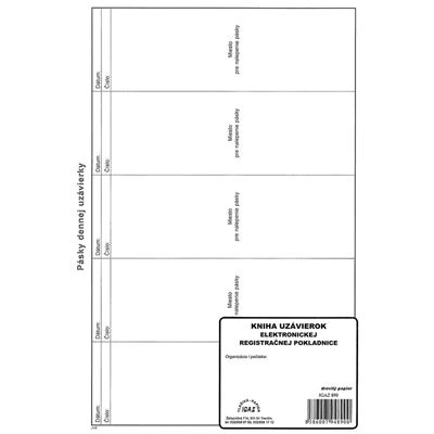 Kniha uzávierok elektr.reg.pokladnice A4, 96 strán, mäkká väzba                 